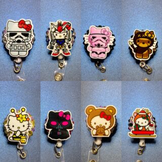 Character - alligator clip - badge reel