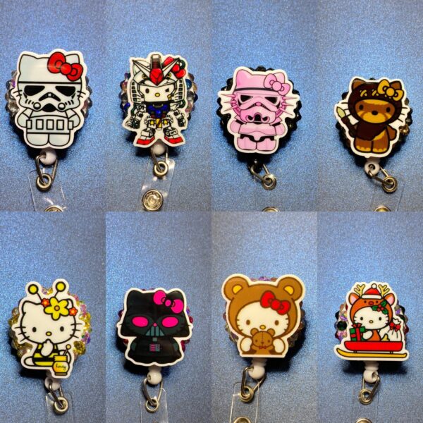 Character - alligator clip - badge reel