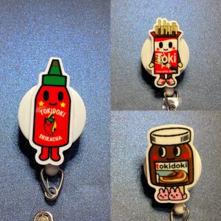 Character - alligator clip - badge reel