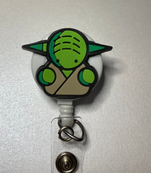 Baby Yoda custom Badge - alligator clip - badge reel - Image 7