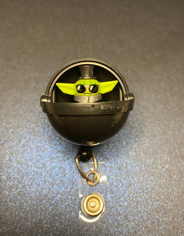 Baby Yoda custom Badge - alligator clip - badge reel - Image 8
