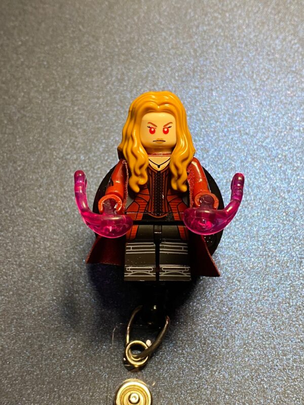 Custom made character minifigure- alligator clip - badge reel - Image 2