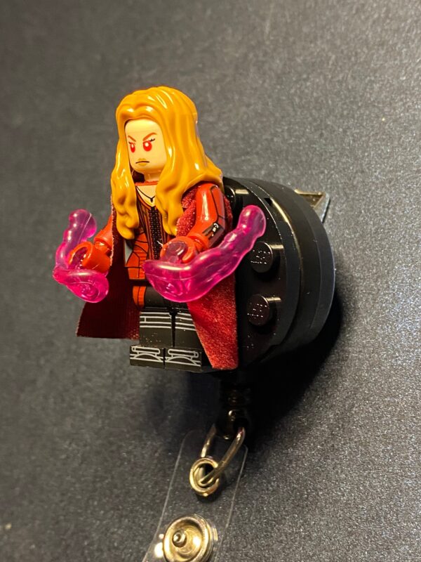 Custom made character minifigure- alligator clip - badge reel - Image 3