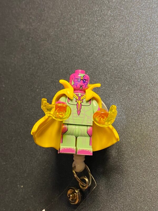 Custom made character minifigure- alligator clip - badge reel - Image 4