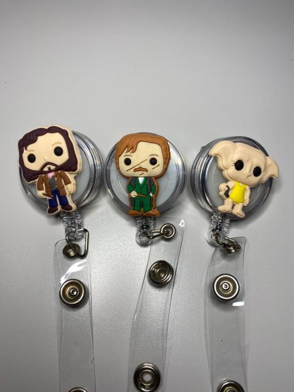 Custom made Harry Potter characters- Alligator clip - Badge reel - Image 4