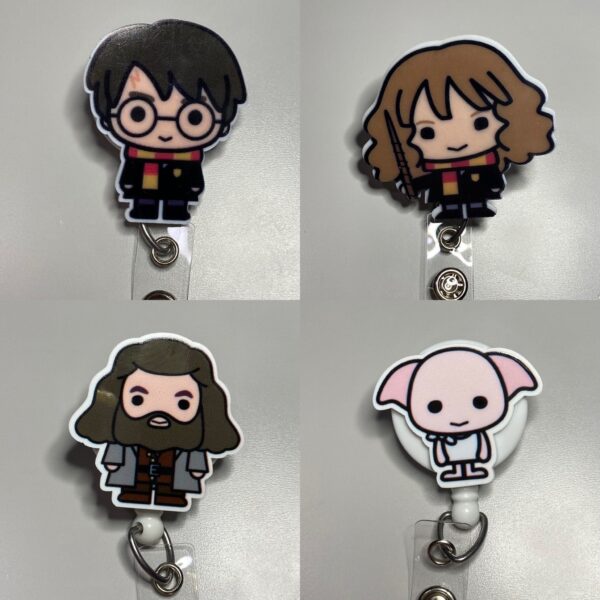 Custom made Harry Potter characters- Alligator clip - Badge reel - Image 7