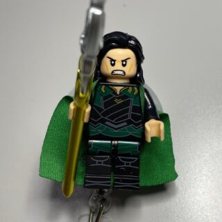Custom made Loki character - alligator clip - badge reel