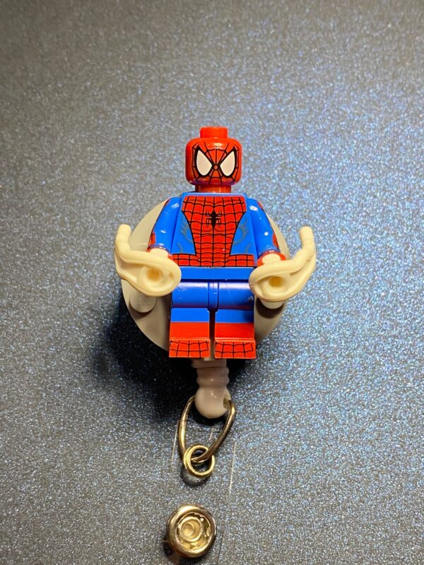 Custom Made Minifigure - alligator clip - badge reel