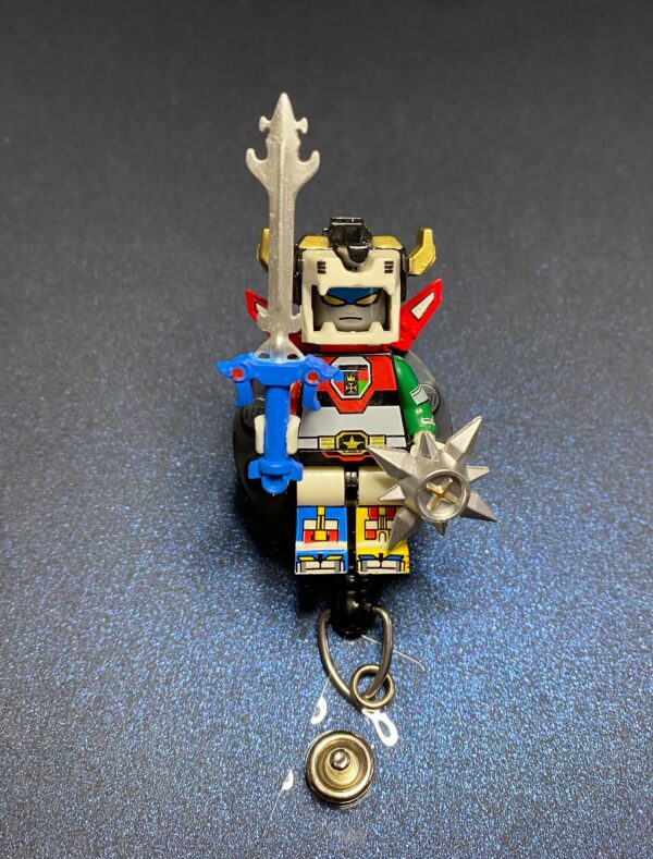 Custom Made Minifigure - alligator clip - badge reel