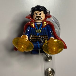 Custom Made Minifigure - alligator clip - badge reel