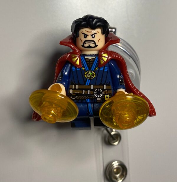 Custom Made Minifigure - alligator clip - badge reel