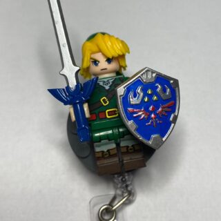 Custom Made Minifigure - alligator clip - badge reel
