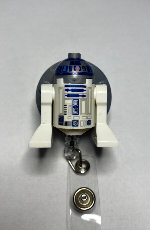 Storm Trooper and R2D2 custom made Minifigures- Alligator clip - Badge reel - Image 2