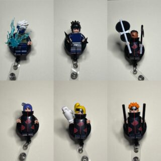 Naruto Minifigures Set B - Alligator clip - Badge reel