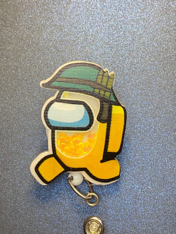 Custom Shaker - alligator clip - badge reel