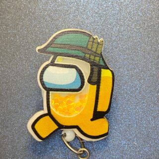Custom Shaker - alligator clip - badge reel