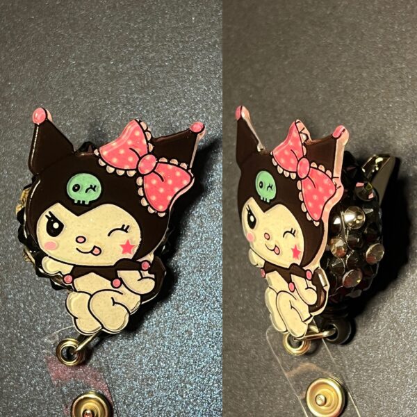 Glitter Character- alligator clip - badge reel - Image 3
