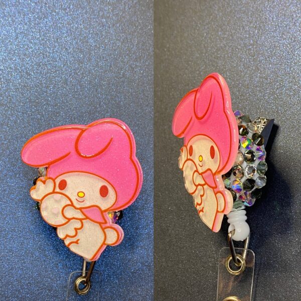 Glitter Character- alligator clip - badge reel - Image 3