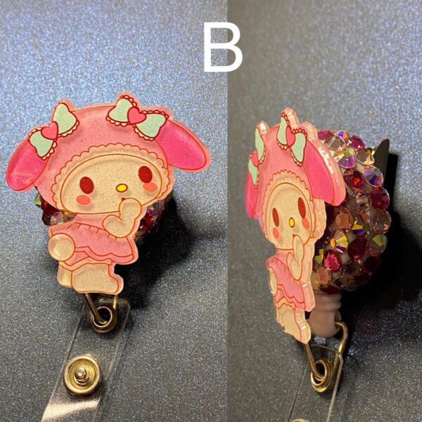 Glitter Character- alligator clip - badge reel - Image 4