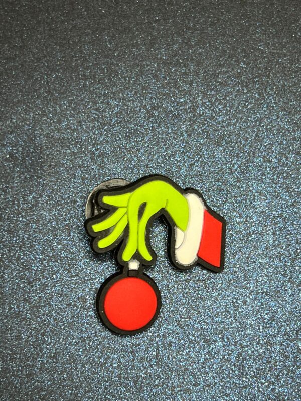 Grinch w/ Hand 2PC Shoe Charms - Soft PVC - Image 2
