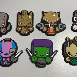 Guardians of the Galaxy inspired characters - alligator clip - badge reel