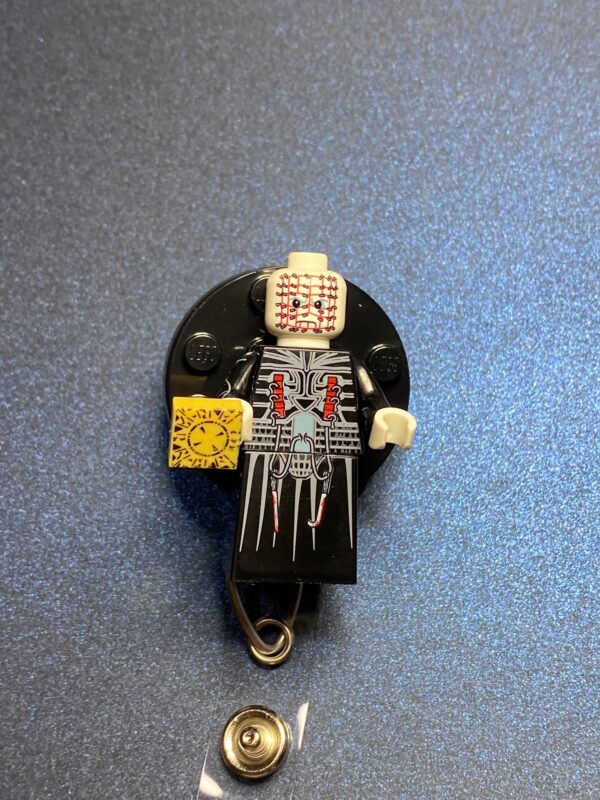 Halloween inspired Minifigure - alligator clip - badge reel