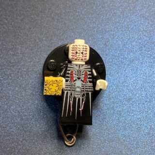Halloween inspired Minifigure - alligator clip - badge reel