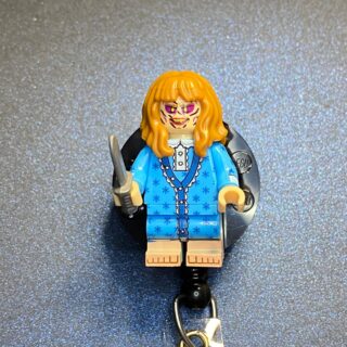Halloween inspired Minifigure - alligator clip - badge reel