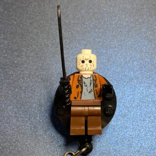 Halloween inspired Minifigure - alligator clip - badge reel