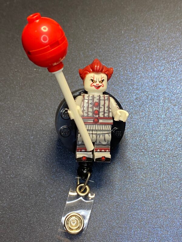 Halloween inspired Minifigure - alligator clip - badge reel