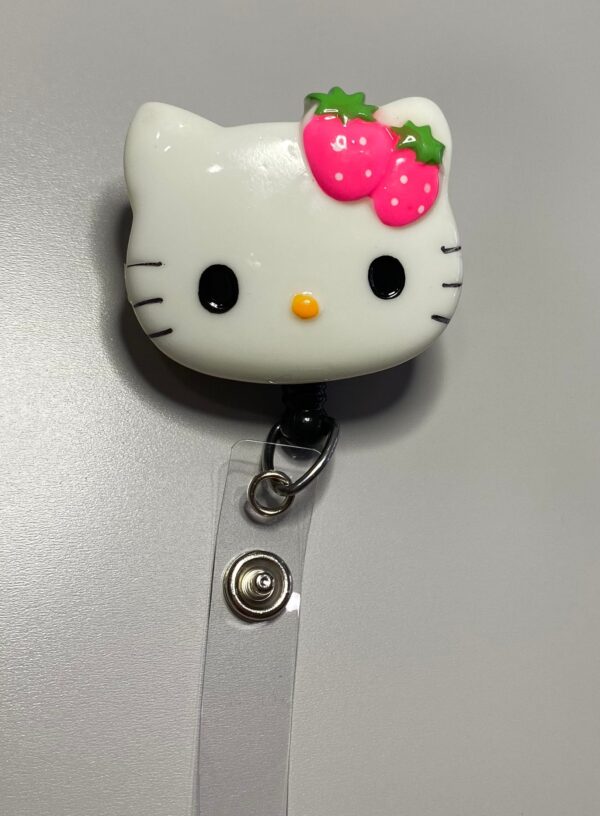 Hello Kitty inspired character Badge Holder - alligator clip - badge reel - Image 5