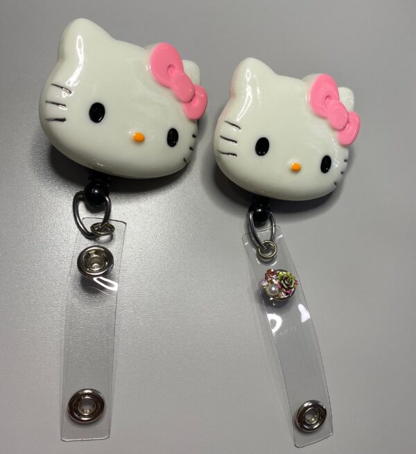 Hello Kitty inspired character Badge Holder - alligator clip - badge reel - Image 6