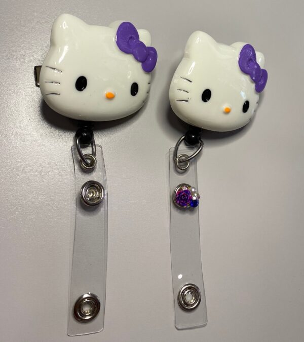 Hello Kitty inspired character Badge Holder - alligator clip - badge reel - Image 7