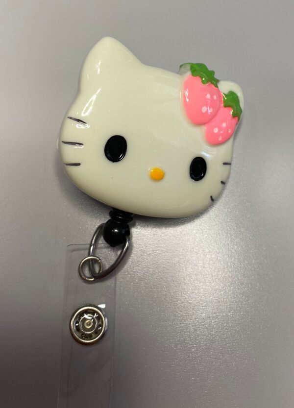 Hello Kitty inspired character Badge Holder - alligator clip - badge reel - Image 9
