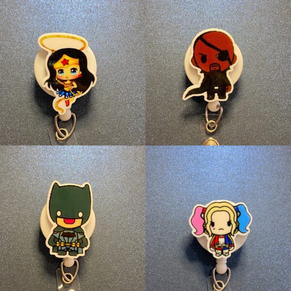 Hero & Villain Characters - alligator clip - badge reel - Image 2