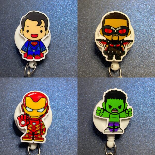 Hero & Villain Characters - alligator clip - badge reel - Image 3