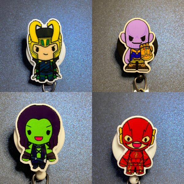 Hero & Villain Characters - alligator clip - badge reel - Image 7