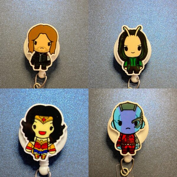 Hero & Villain Characters - alligator clip - badge reel - Image 9