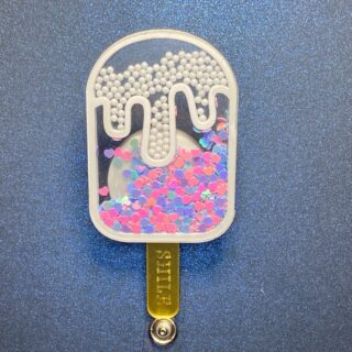 Ice Cream Shaker - alligator clip - badge reel
