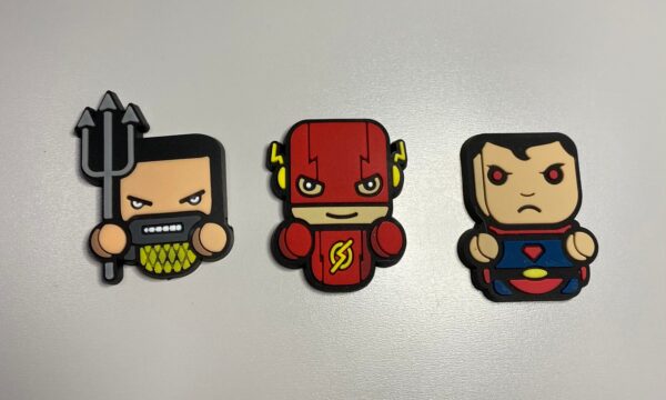 Justice League inspired characters- alligator clip - badge reel