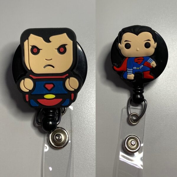 Justice League inspired characters- alligator clip - badge reel - Image 2