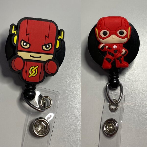 Justice League inspired characters- alligator clip - badge reel - Image 3