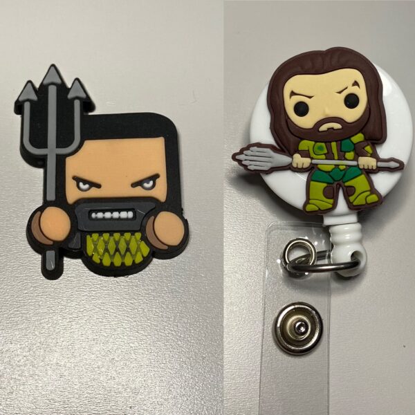 Justice League inspired characters- alligator clip - badge reel - Image 6