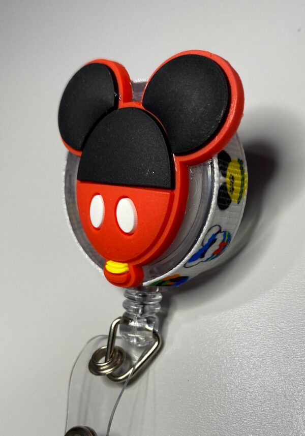 Mickey Balloon inspired Characters- alligator clip - badge reel