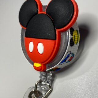 Mickey Balloon inspired Characters- alligator clip - badge reel