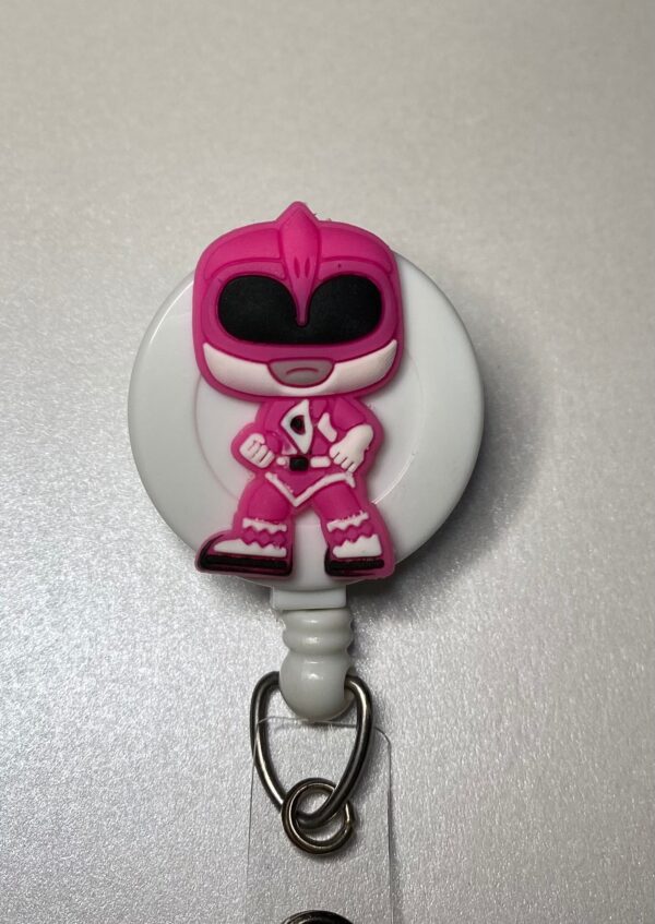 Power Rangers inspired characters- alligator clip - badge reel - Image 2