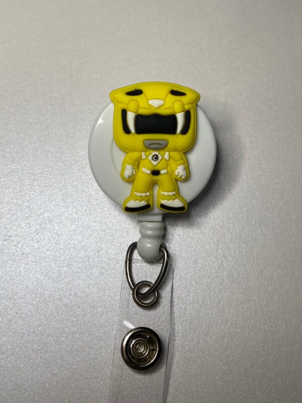 Power Rangers inspired characters- alligator clip - badge reel - Image 3