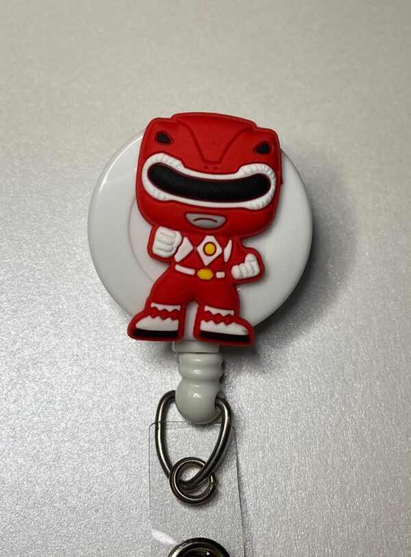 Power Rangers inspired characters- alligator clip - badge reel - Image 4