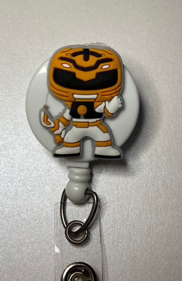 Power Rangers inspired characters- alligator clip - badge reel - Image 7