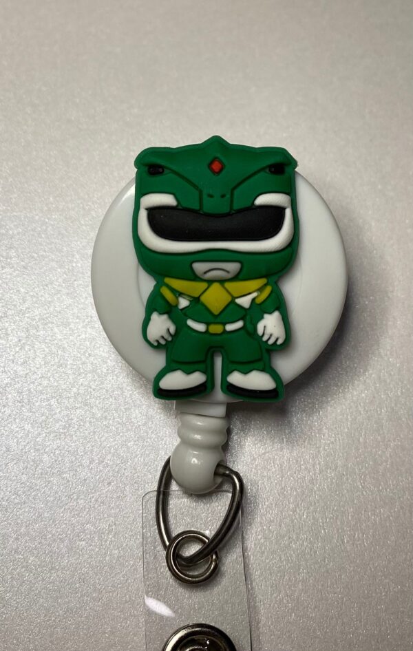 Power Rangers inspired characters- alligator clip - badge reel - Image 8